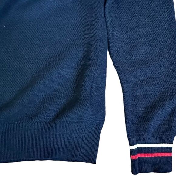 BOSS HUGO Boss Men’s V-neck Lightweight Navy Sweater Small  - Picture 8 of 15